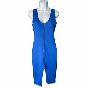 Sleeveless Royal Blue Bodycon Party Dress, size M